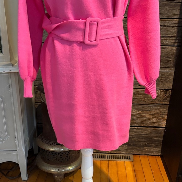 Yllw the Label Pink Coco Long Sleeve Sweater Dress - Picture 7 of 11